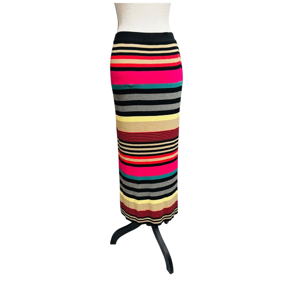 Aldomartins Anthropologie Striped Ribbed Knit Maxi Skirt Multi Color Sz Small